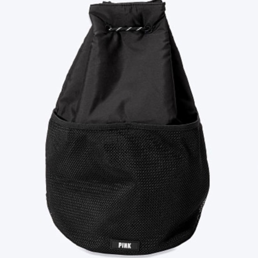 Victoria's Secret PINK Black Drawstring Backpack